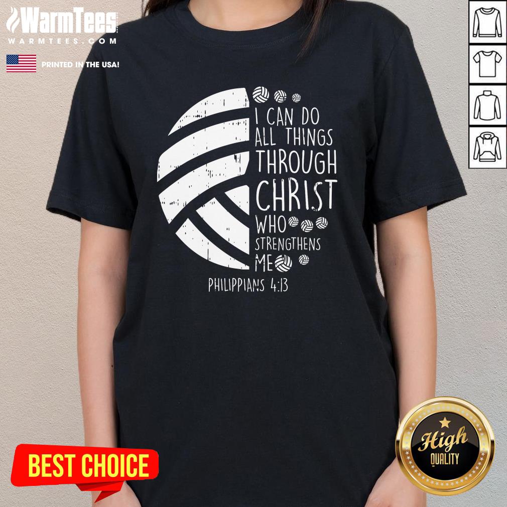 Good Volleyball I Can Do Things Bible Verse God Jesus T-Shirt - Image 2