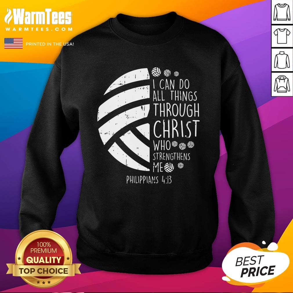 Good Volleyball I Can Do Things Bible Verse God Jesus T-Shirt - Image 4