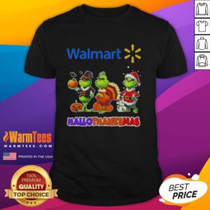 Good Walmart X Grinch Cosplay Happy HalloThanksMas T-Shirt