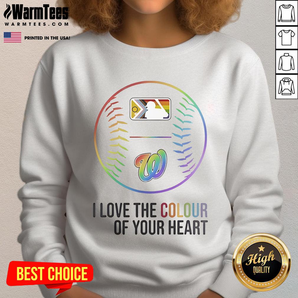 Good Washington Nationals Baseball I Love The Colour Of Your Heart Pride Month 2025 T-Shirt - Image 5