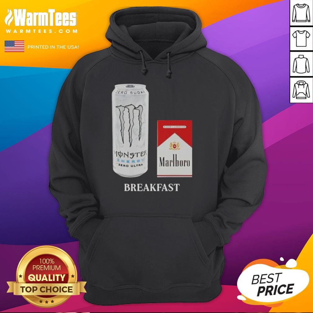 Good White Monster Marlboro Red Cigarette Breakfast T-Shirt - Image 2