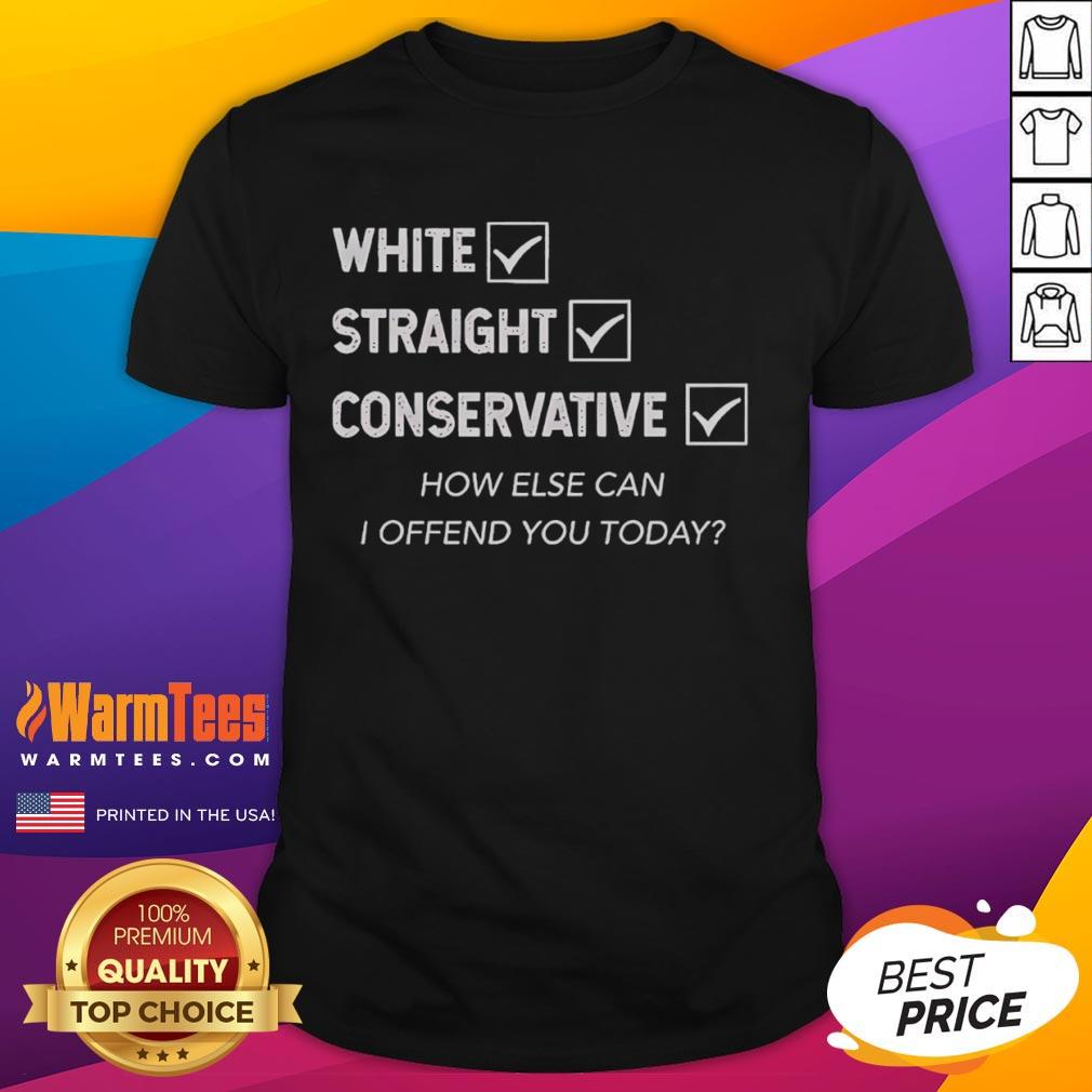 Good White Straight Conservative How Else Can I Offend You Today T-Shirt