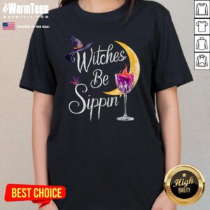 Alternative view of Good Wine Witches Be Sippin Halloween T-Shirt