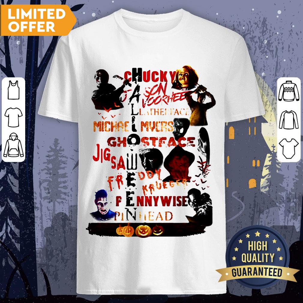 Halloween Chucky Jason Voorhees Leatherface Michael Myers Ghostface Jigsaw Shirt
