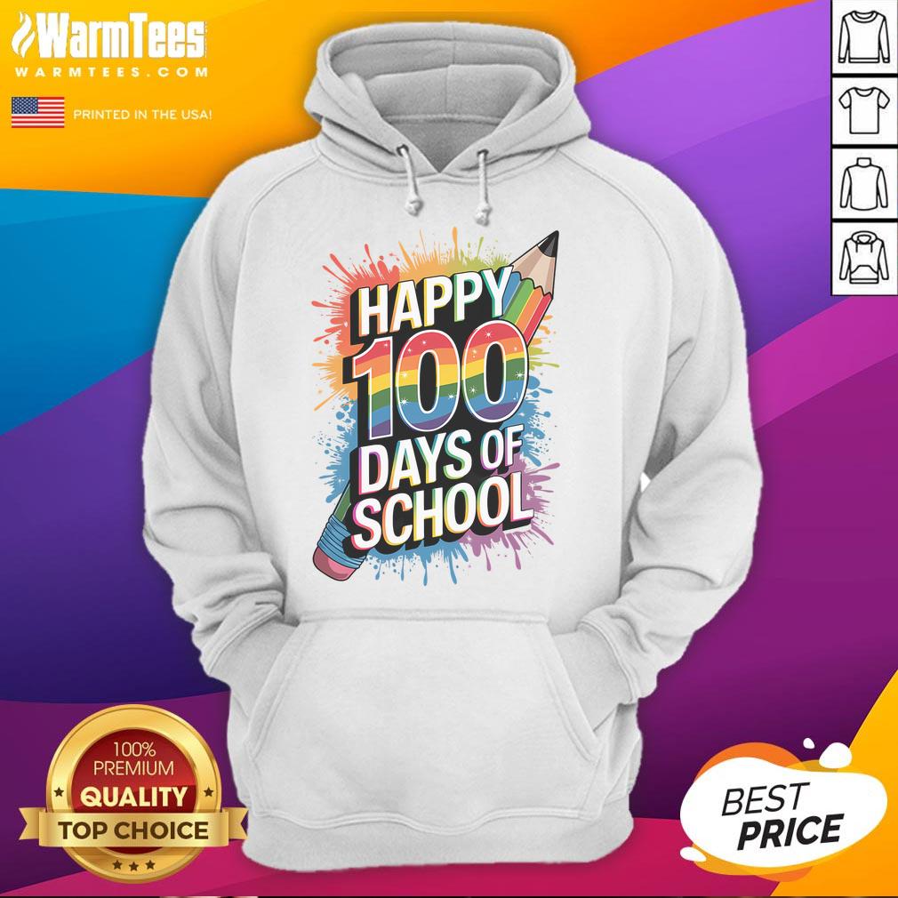 Happy 100th Day Of School Colorful T-Shirt - Image 2