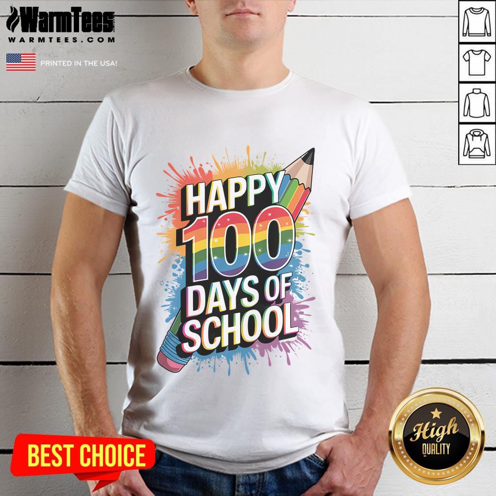 Happy 100th Day Of School Colorful T-Shirt