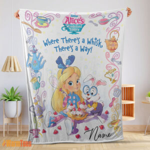 Happy Alice's Wonderland Bakery Disney Junior Blanket Fleece Customized Blanket