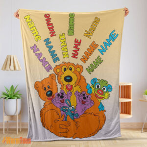 Happy Bear in the Big Blue House Cartoon Blanket Fleece Customized Blanket