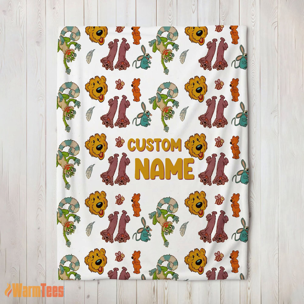 Happy Bear in the Big Blue House Cute Character Blanket Fleece Customized Blanket
