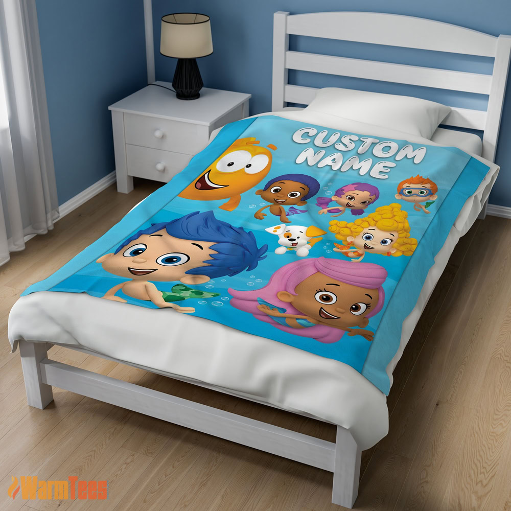 Happy Bubble Guppies Underwater Adventure Blanket Fleece Customized Blanket - Image 2