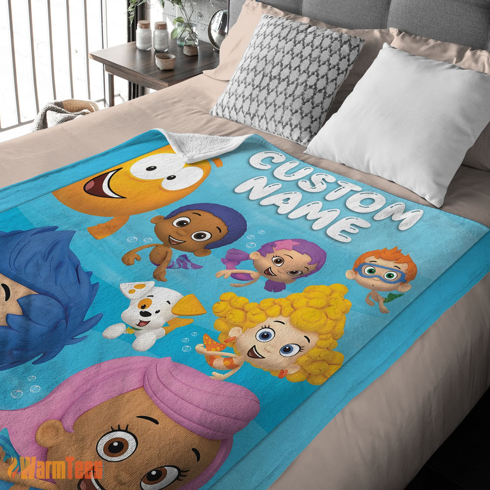 Happy Bubble Guppies Underwater Adventure Blanket Fleece Customized Blanket - Image 3