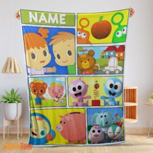 Happy Cartoon Baby First TV Quilt Velveteen Cute Blanket Fleece Customized Blanket