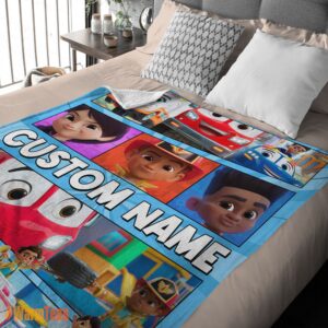 Alternative view of Happy Cartoon Disney Firebuds Blanket – Customize Blanket