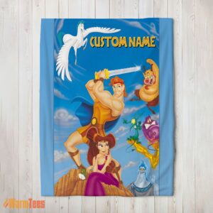 Happy Cartoon Disney Hercules With Friends Blanket Fleece Customized Blanket