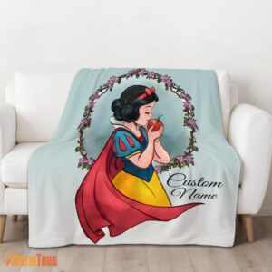Alternative view of Happy Cartoon Disney Snow White Princess Blanket Fleece Customized Blanket