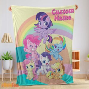 Happy Cartoon My Little Pony Pony Life Friends Blanket Fleece Customized Blanket