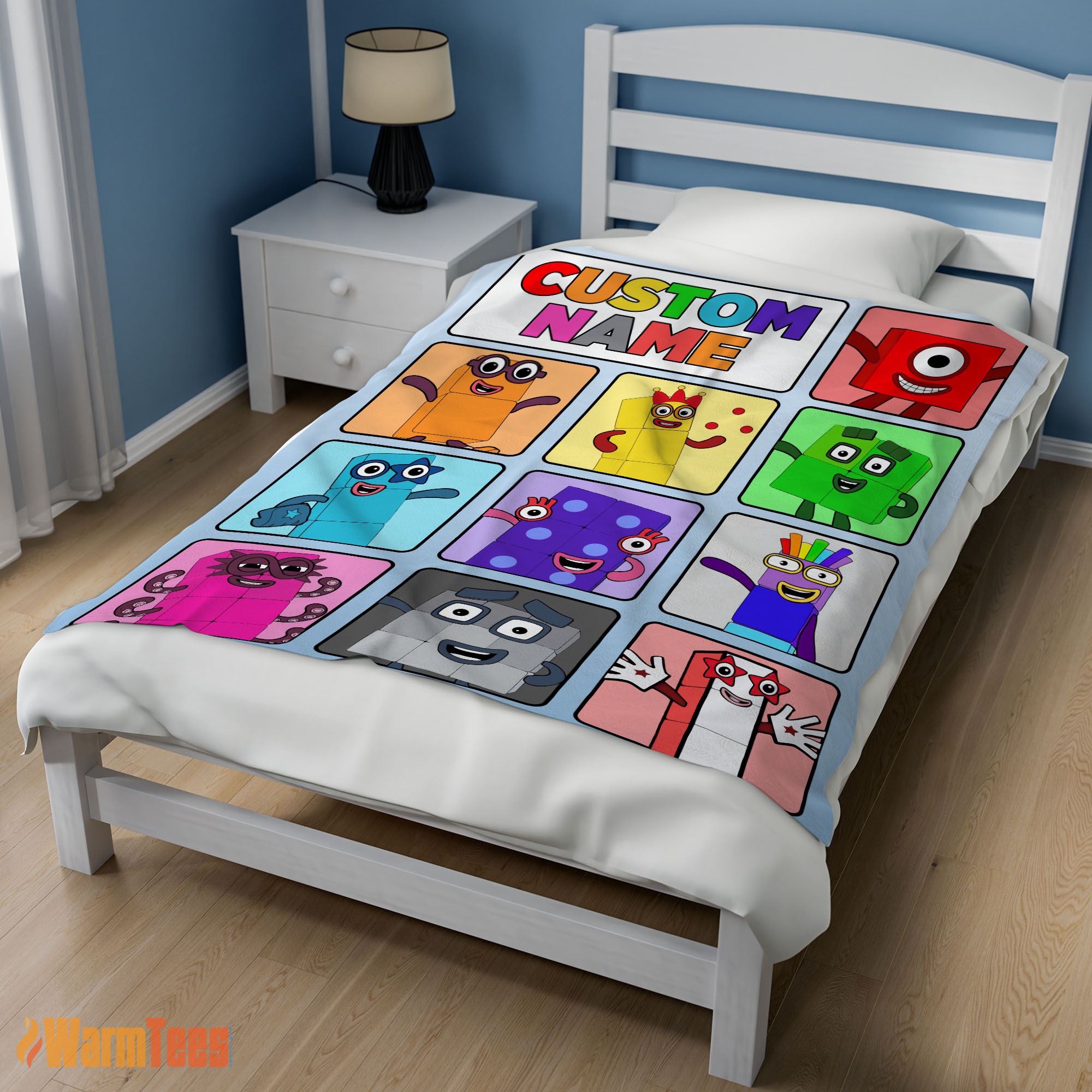 Happy Cartoon Numberblocks Characters Blanket Fleece Customized Blanket - Image 3
