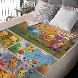 Alternative view of Happy Cartoon Rolie Polie Olie Blanket Fleece Customized Blanket