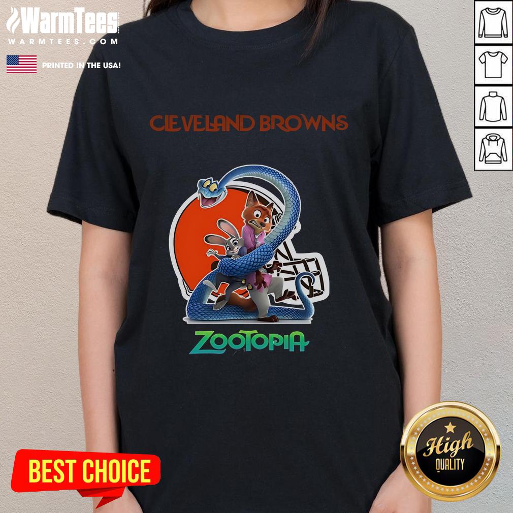 Happy Cleveland Browns Zootopia 2 T-Shirt - Image 3