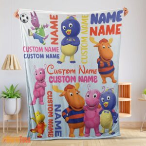 Happy Cute Backyardigans Characters Blanket Fleece Customized Blanket