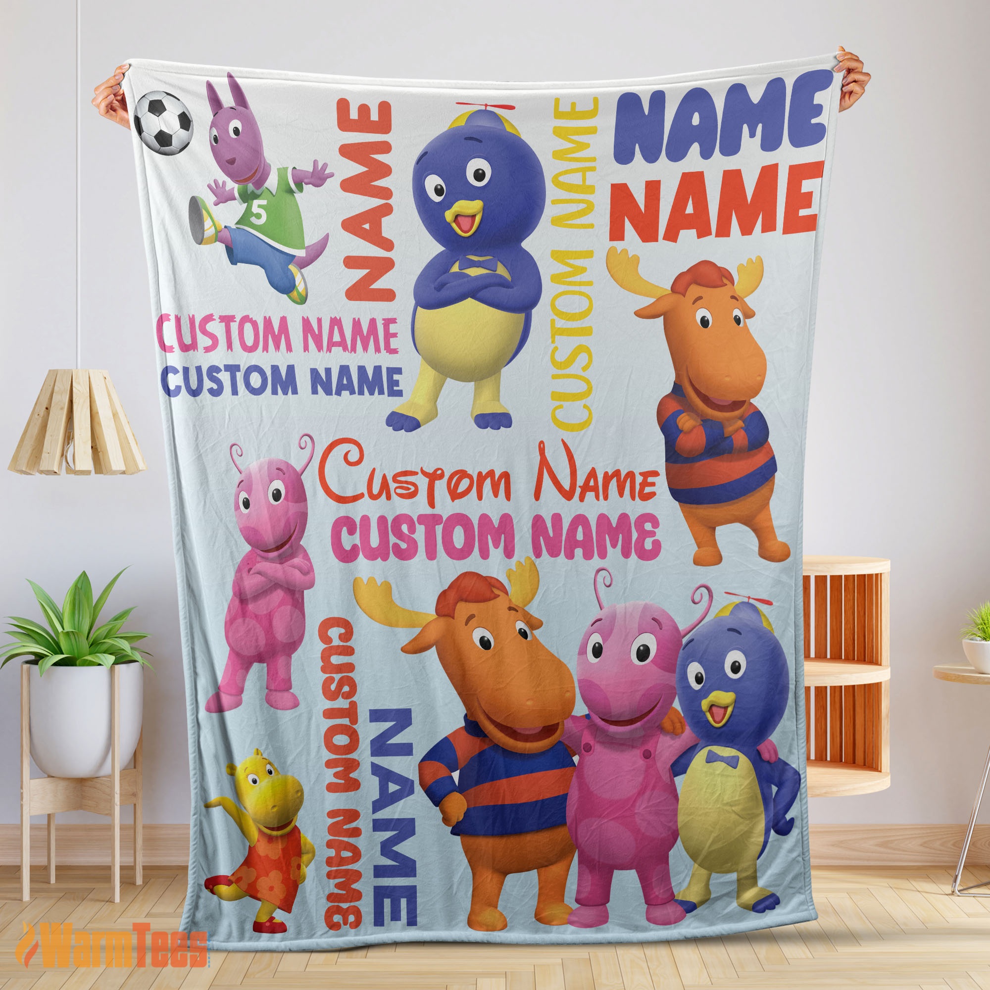 Happy Cute Backyardigans Characters Blanket Fleece Customized Blanket