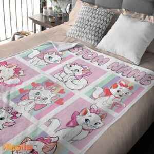 Alternative view of Happy Cute Disney Cartoon The Aristocats Marie Blanket Fleece Customized Blanket