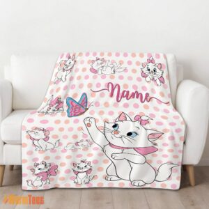 Alternative view of Happy Cute Marie Cat Blanket Fleece Customized Blanket