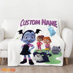 Alternative view of Happy Cute Vampirina & Friends Blanket Fleece Customized Blanket