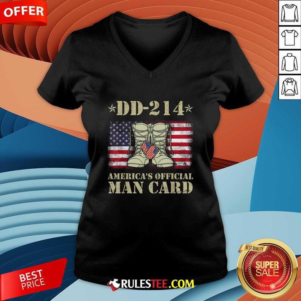 Happy Dd214 Americas Man Card Veteran Day Served Flag Proud Military Family T-Shirt - Image 4