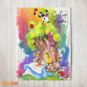 Happy Disney Alice In Wonderland Dreaming Blanket Fleece Customized Blanket