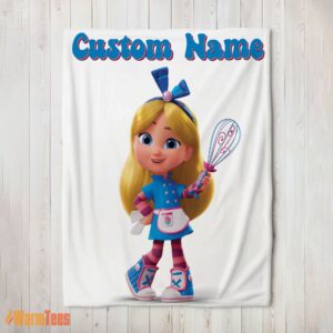 Happy Disney Alice's Wonderland Bakery Blanket Fleece Customized Blanket