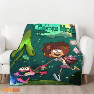 Alternative view of Happy Disney Amphibia Adventure Blanket Fleece Customized Blanket