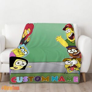 Alternative view of Happy Disney Big City Greens Peeking Family Blanket Fleece Customized Blanket