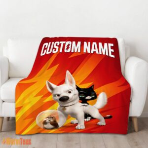 Alternative view of Happy Disney Bolt And Friends Blanket Fleece Customized Blanket