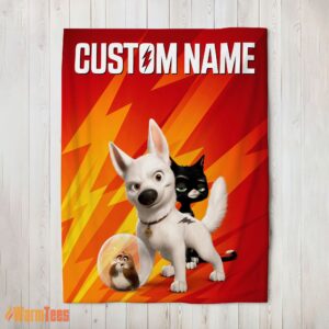 Happy Disney Bolt And Friends Blanket Fleece Customized Blanket