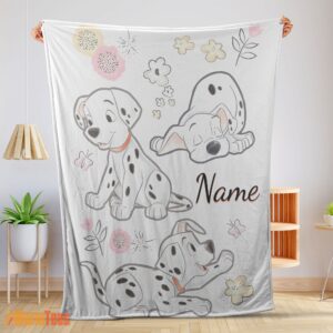Happy Disney Cartoon 101 Dalmatians Cute Blanket Fleece Customized Blanket