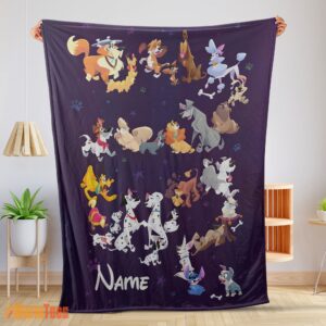Happy Disney Cartoon All Disney Dog Blanket Fleece Customized Blanket