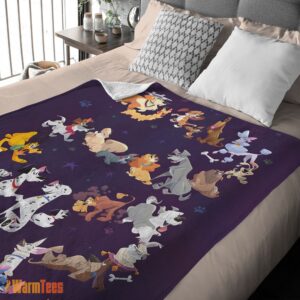 Alternative view of Happy Disney Cartoon All Disney Dog Blanket Fleece Customized Blanket