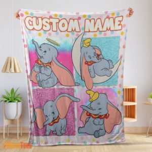 Happy Disney Cartoon Baby Girl Elephant Dumbo Velveteen Cute Blanket Fleece Customized Blanket