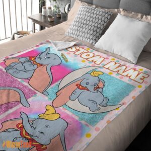 Alternative view of Happy Disney Cartoon Baby Girl Elephant Dumbo Velveteen Cute Blanket Fleece Customized Blanket