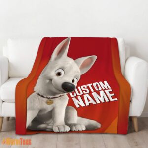 Alternative view of Happy Disney Cartoon Bolt Blanket Fleece Customized Blanket