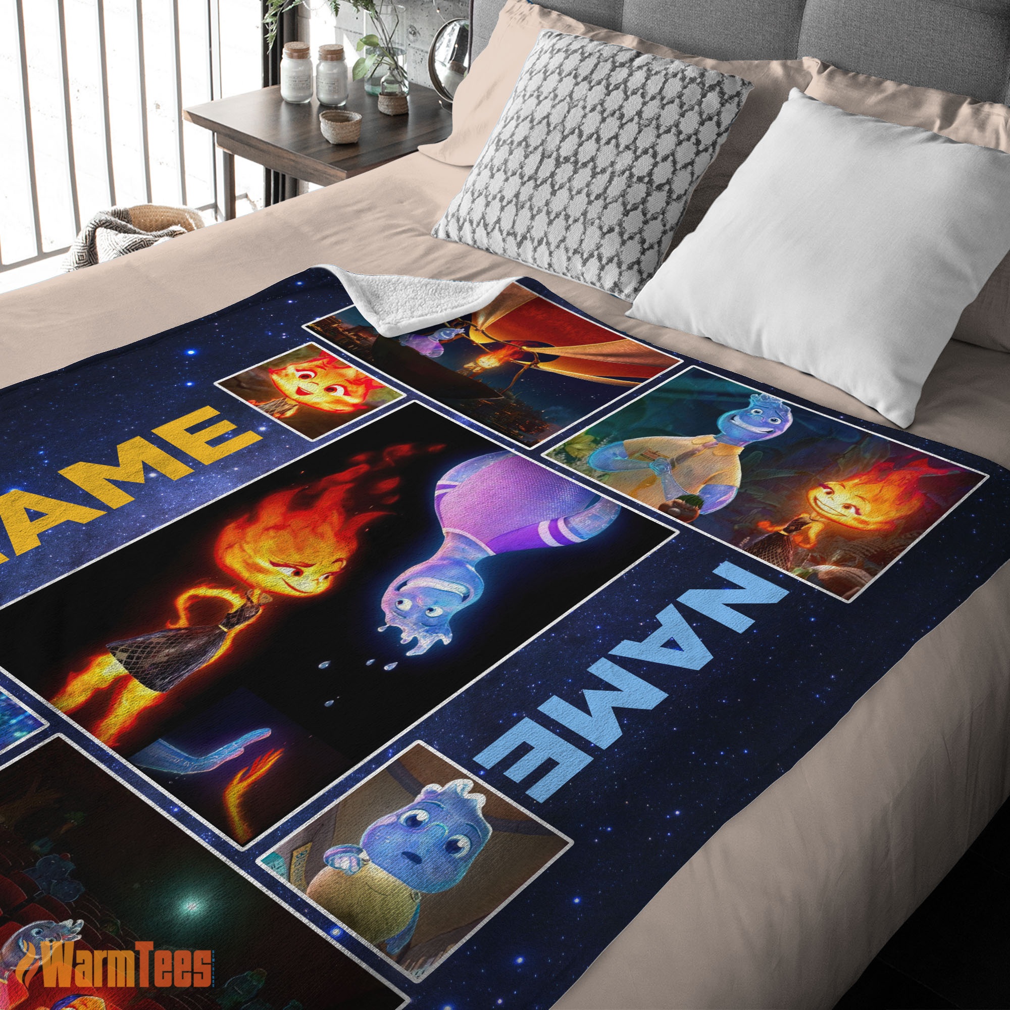 Happy Disney Cartoon Elemental Blanket Fleece Customized Blanket - Image 2