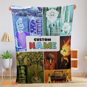 Happy Disney Cartoon Elemental Ember Wade Lutz Clod Blanket Fleece Customized Blanket