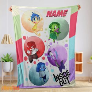 Happy Disney Cartoon Inside Out Blanket Fleece Customized Blanket