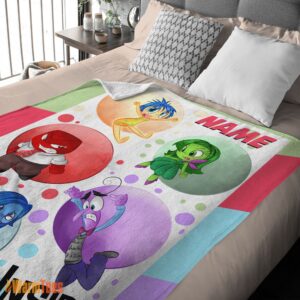 Alternative view of Happy Disney Cartoon Inside Out Blanket Fleece Customized Blanket