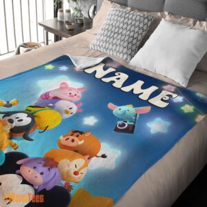 Alternative view of Happy Disney Cartoon Mickey and Friends Cute Blanket Fleece Customized Blanket