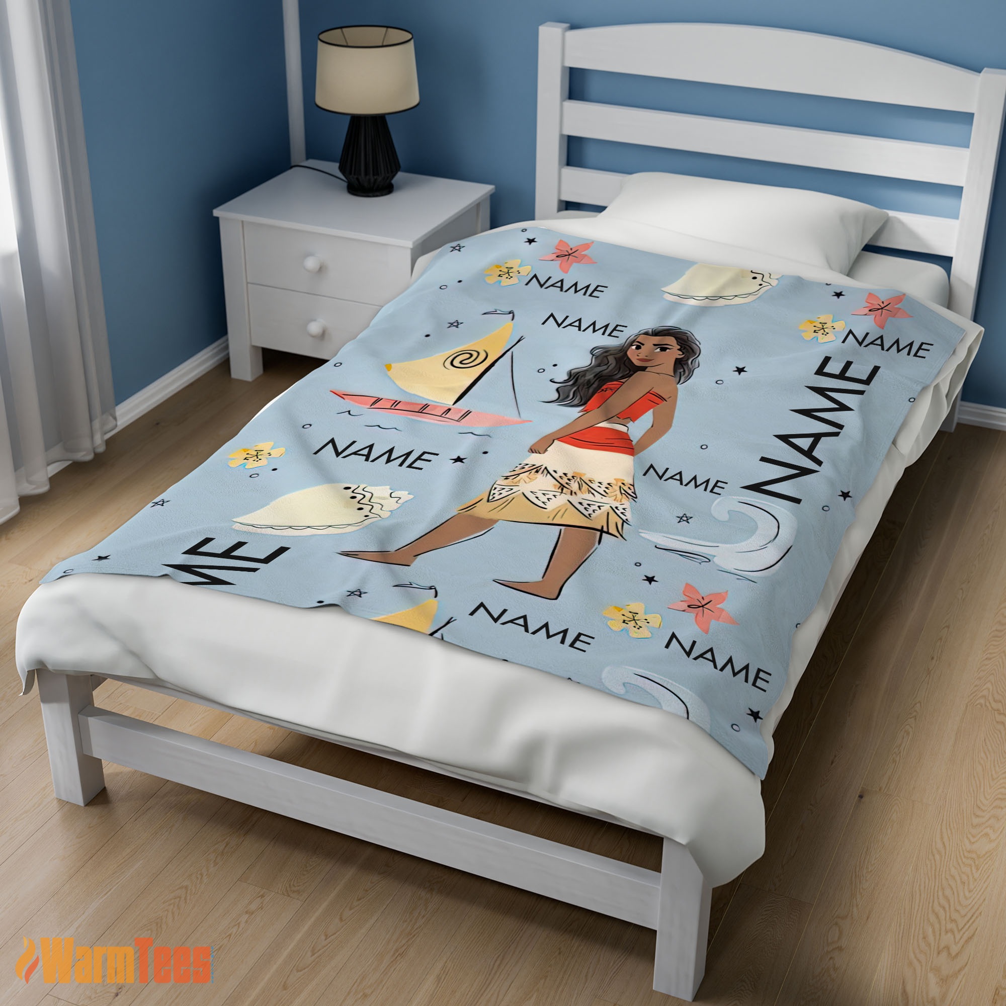 Happy Disney Cartoon Moana Maui Blanket Fleece Customized Blanket - Image 3