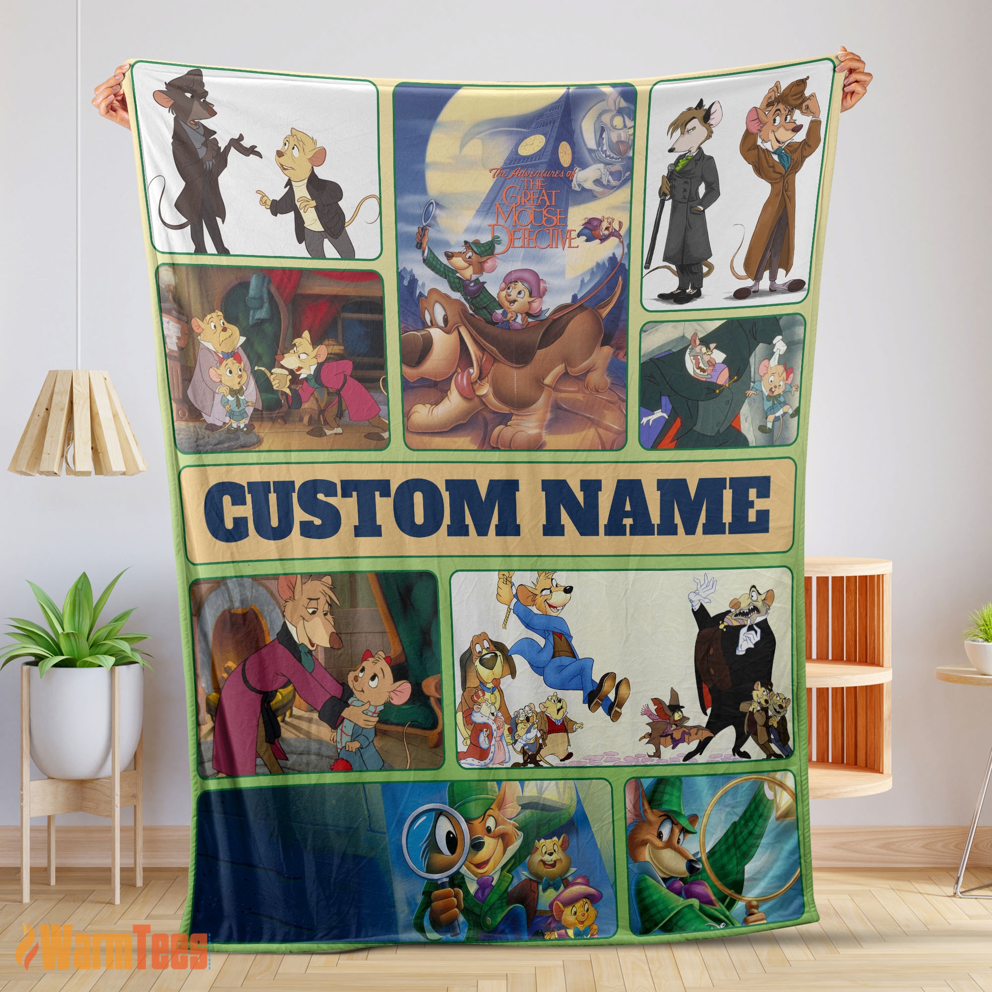 Happy Disney Cartoon Personalized Great Mouse Detective Blanket Fleece Customized Blanket