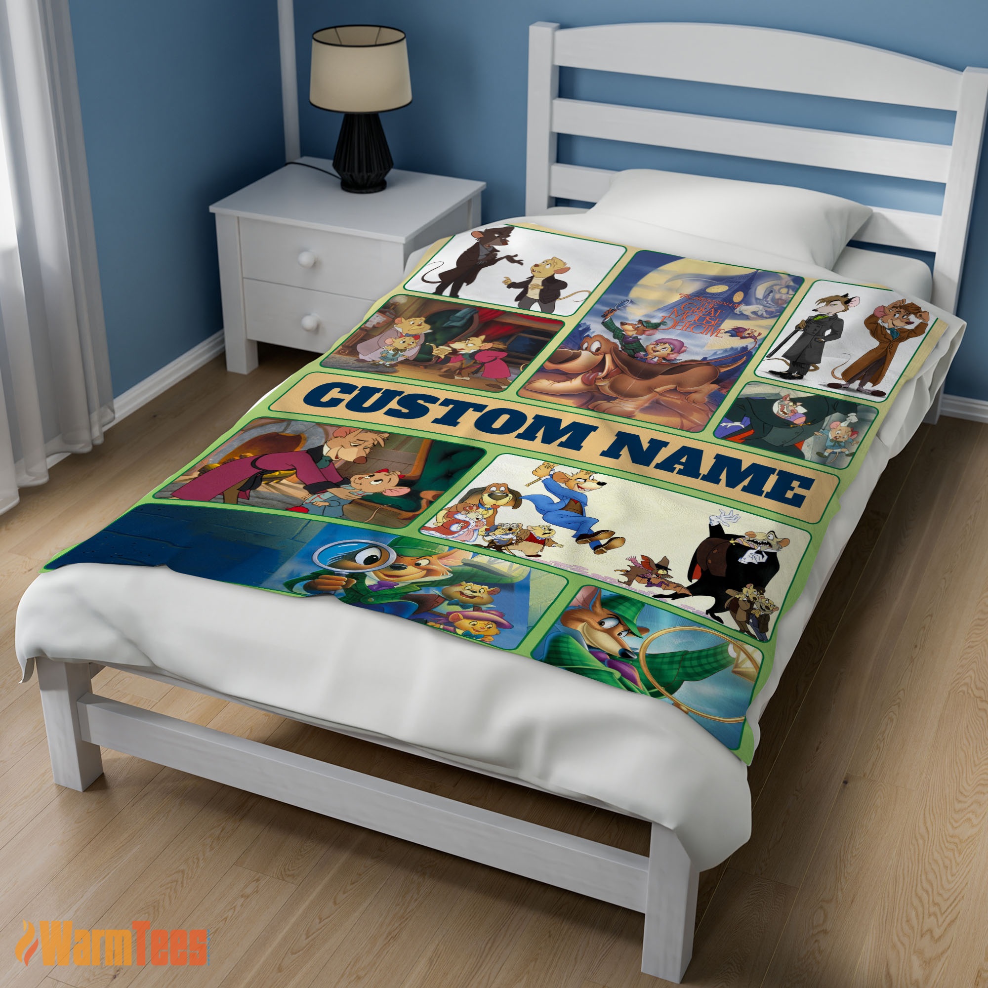 Happy Disney Cartoon Personalized Great Mouse Detective Blanket Fleece Customized Blanket - Image 3