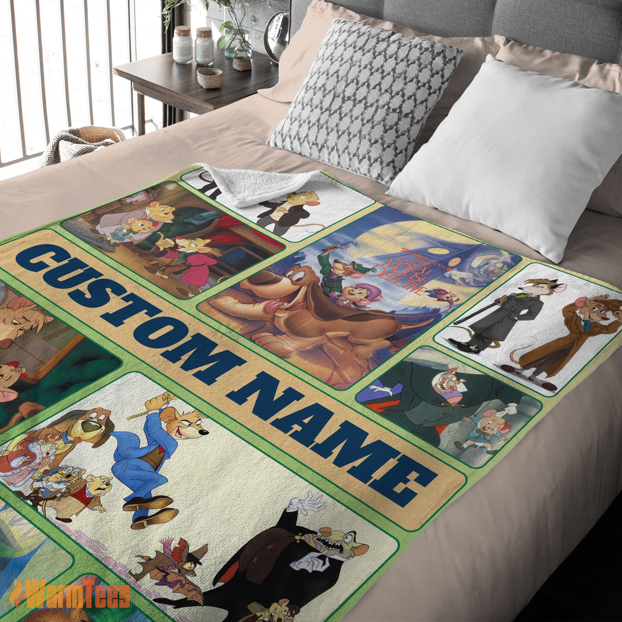 Happy Disney Cartoon Personalized Great Mouse Detective Blanket Fleece Customized Blanket - Image 2